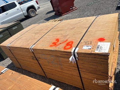 Quantity of (80) Pallets of 48 in x 96 in (38 in Thick) 3/8" 4x8 CSP/DFP No Stamp فنير (Unused)
