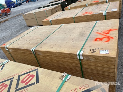 Quantity of (40) 3/4" 4x8 CSP/DFP No Stamp Plywood Plywood (Unused)
