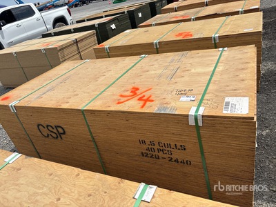 Quantity of (40) 3/4 in 4x8 CSP/DFP No Stamp Plywood فنير (Unused)