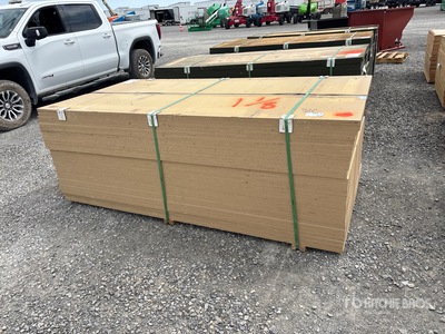 Quantity of (30) 1 1/8" 4x8 HDO G2S with Smooth Overlay 2 Sides Douglas Fir 11 Ply No Stamp Formply فنير (Unused)
