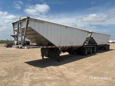 2008 Doepker 28 ft Super B-Train Lead Belly Grain Trailer