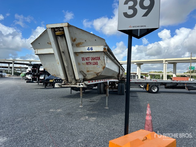 2012 CPS 38 ft 38 ft T/A Frameless End Dump Trailer
