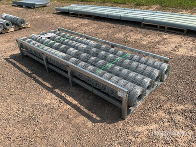 Quantity of (8) 164 ft x 3 ft 9 in Galvanized Hot-Dip Field Fencing (Unused)