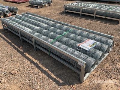 Quantity of (8) 164 ft x 4 ft 9 in Galvanized Hot-Dip Field Fencing (Unused)