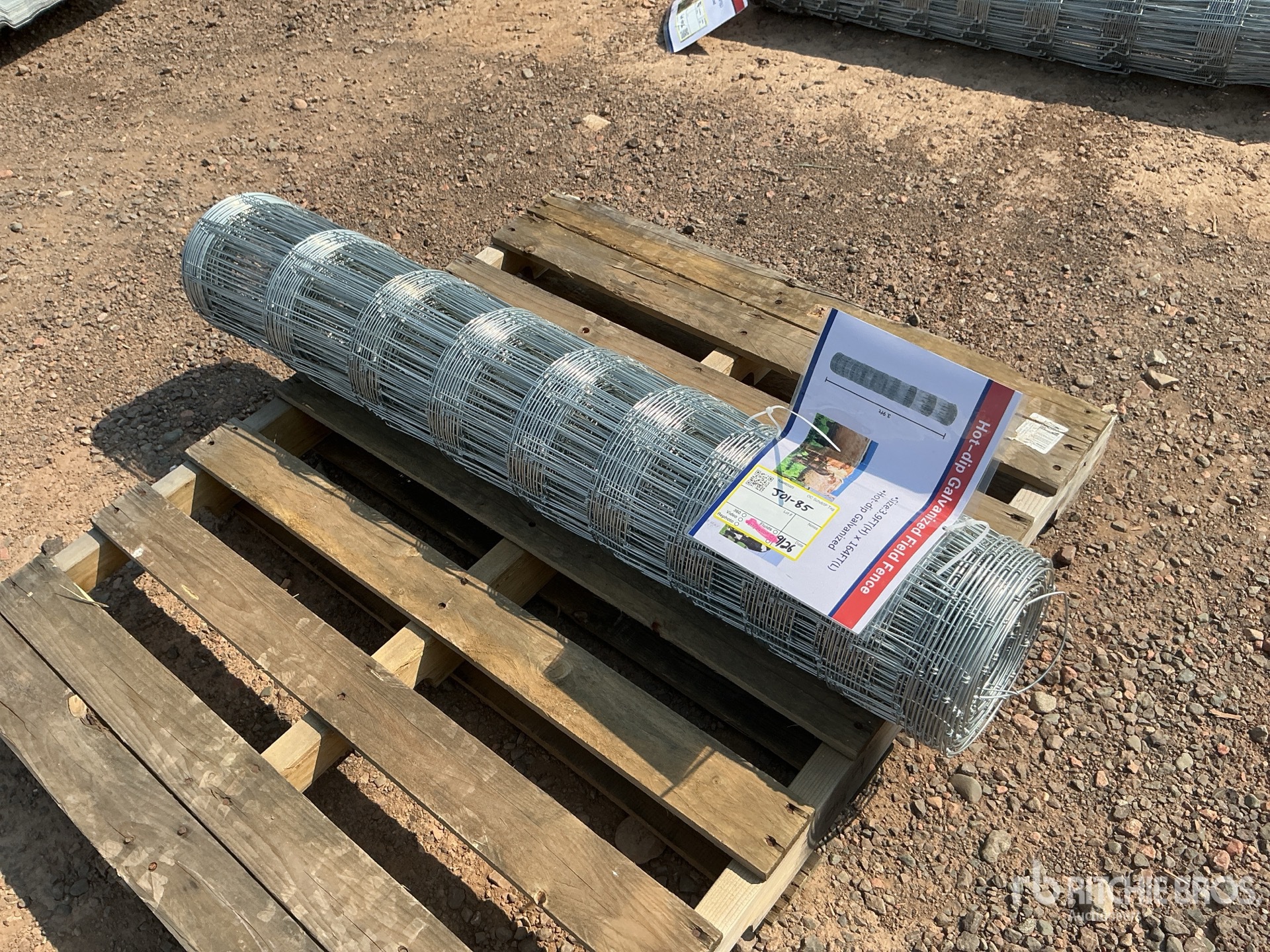 164 ft x 3 ft 9 in Galvanized Hot-Dip Field Fencing (Unused)