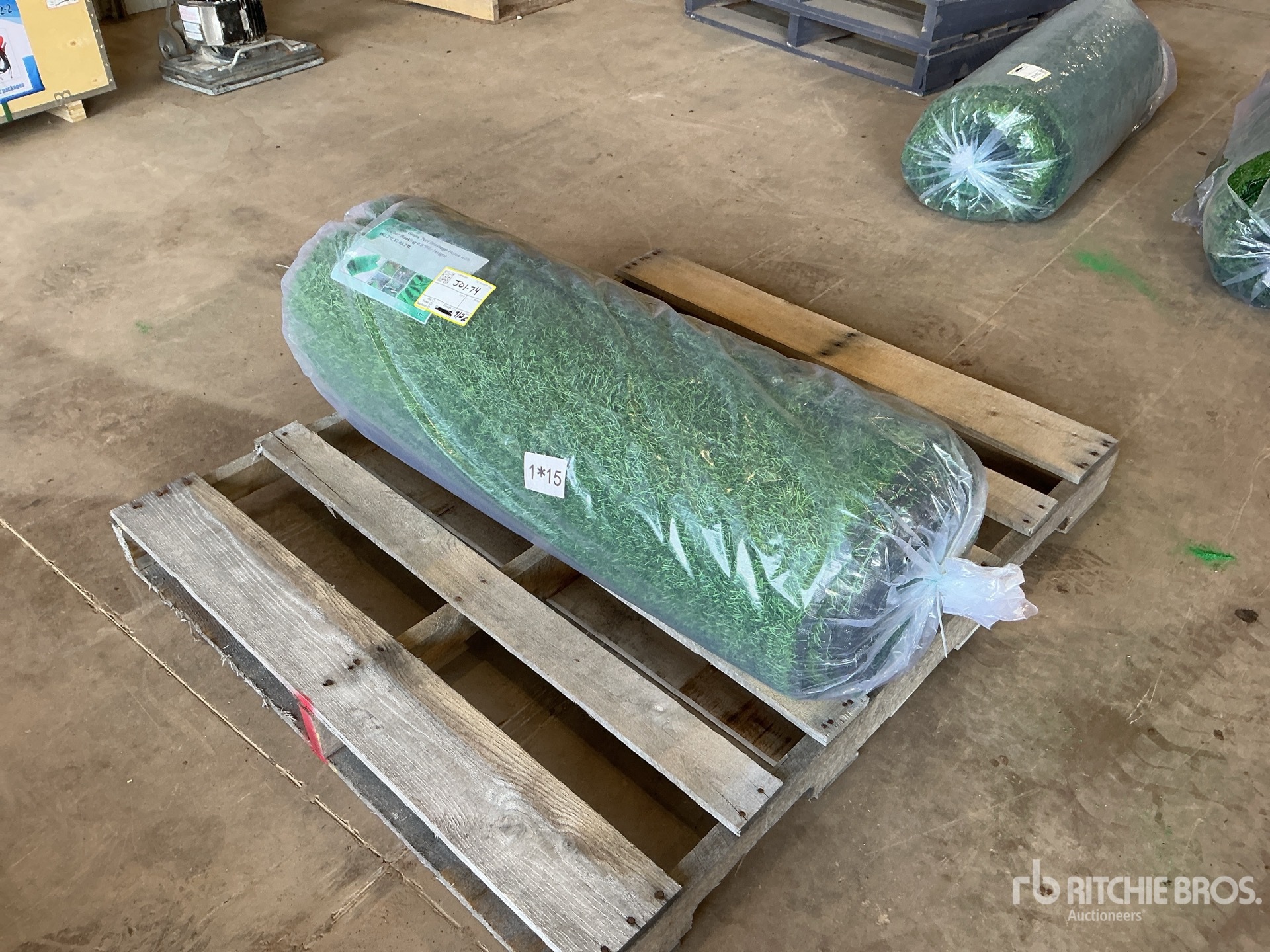 3.3 ft x 49.2 ft Artificial Grass Turf with Drainage Holes (Unused)