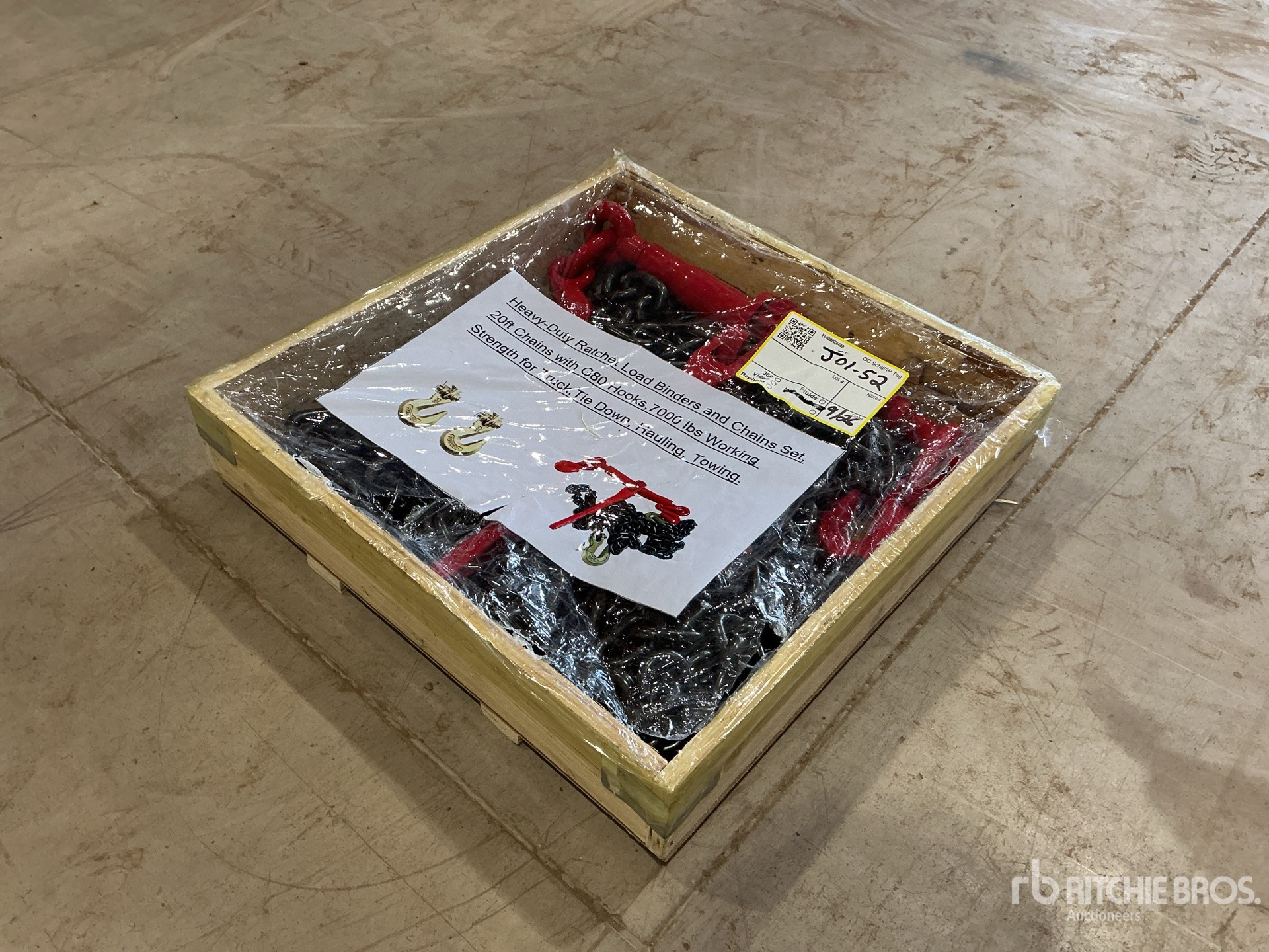 Quantity of Super Heavy-Duty Ratchet Load Binders and Chains Set (Unused)