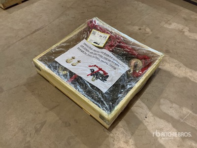 Super Heavy-Duty Ratchet Load Binders and Chains Set (Unused)