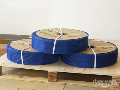 Quantity of (3) 2026 Powertek 3"-300FT PVC Layflat Water Hose (Unused)