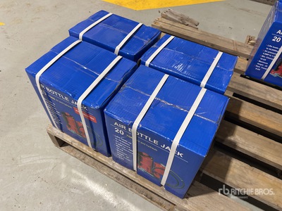 2026 Powertek 20T lifter Qty(4) 20 Ton Air Bottle Jack (Unused)