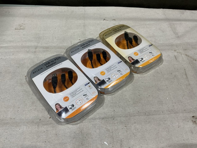 (32) Belkin USB to PS/2 Adapters