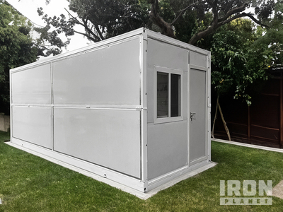 20 ft. x 8 ft. x 8 ft. Foldable Metal Storage Shed with Lockable Door and Windows (160 sq. ft.) هيكل محمول (Unused)