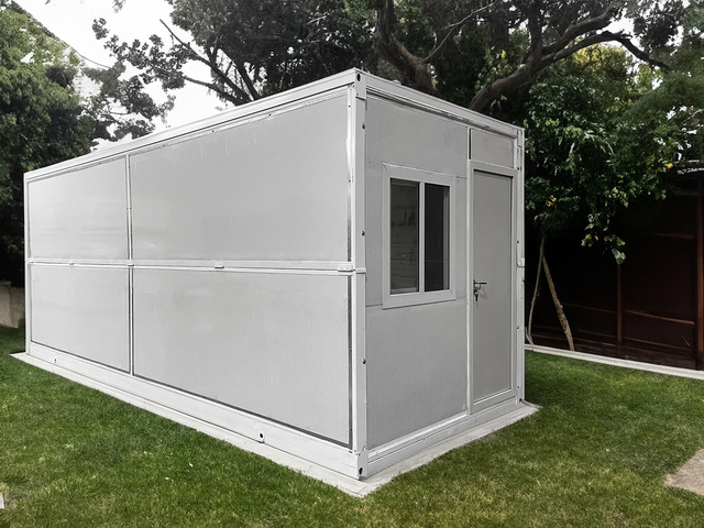 20 ft. x 8 ft. x 8 ft. Foldable Metal Storage Shed with Lockable Door and Windows (160 sq. ft.) (Unused)
