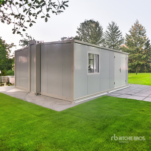 20 ft x 16 ft x 8 ft Expandable Metal Storage Shed with Lockable Door and Windows Conteneur de stockage (Unused)