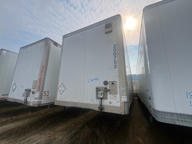 2012 Wabash DVCVHPC 53 ft x 102 in T/A Van Trailer
