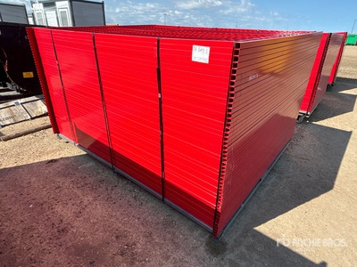 Quantity of (46) 7 ft 6 in x 6 ft Powder Coated Site Fence (Unused)
