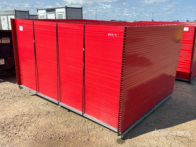 Quantity of (46) 7 ft 6 in x 6 ft Powder Coated Site Fence (Unused)