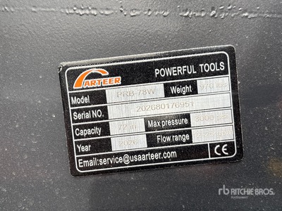 2026 ARTEER PRB-78W 78 in Skid Steer Power Rake (Unused)