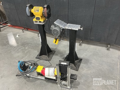 (1) DeWalt DW758 Heavy Duty Bench Grinder & (1) Kalamazoo Belt Sander/Grinder