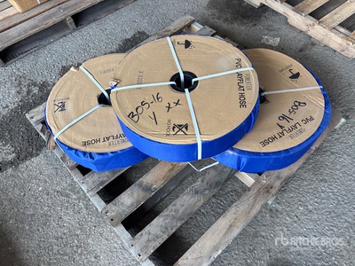 Quantity of (3) 2026 Powertek 3"-300FT PVC Layflat Schlauchleitungen (Unused)