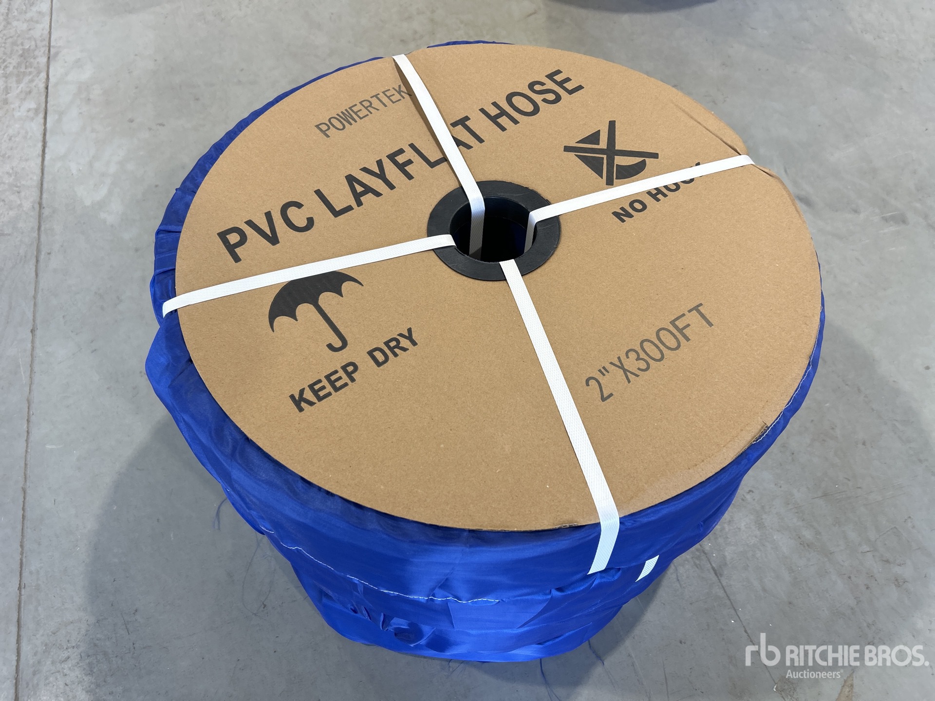 Quantity of (4) 2024 Powertek 2"-300FT PVC Layflat Water Hose (Unused)