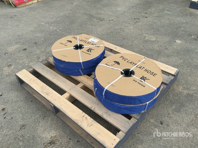 Quantity of (4) 2026 Powertek 2"-300FT PVC Layflat Water Hose (Unused)