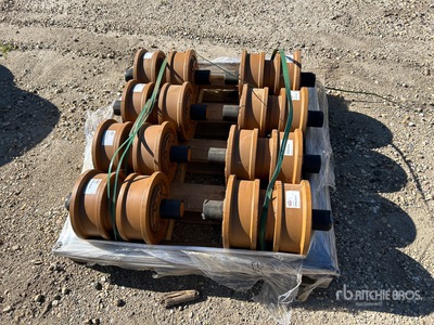 Quantity of (8) Berco Double Flanged Track Rollers (Unused)
