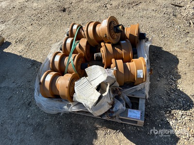 Quantity of (8) Berco Double Flanged Track Rollers (Unused)