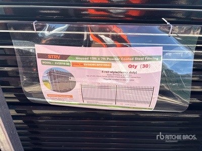 Quantity of (30) 2026 STARVOX SV0810-30 10 ft x 7 ft Power Coated Steel Fencing (Unused)