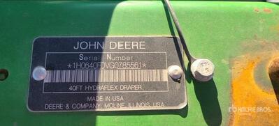 2016 John Deere 640FD Combine Header