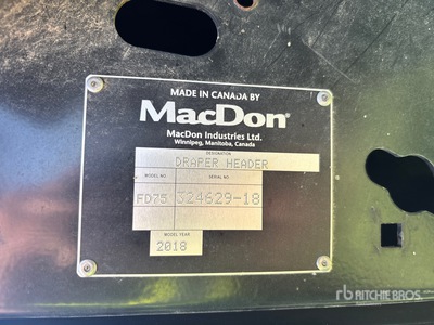 2018 MacDon FD75 35 ft Flex Draper Combine Header