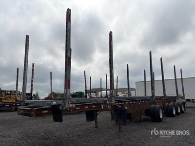 2015 Deloupe 49 ft Quad/A Hayrack Log Trailer