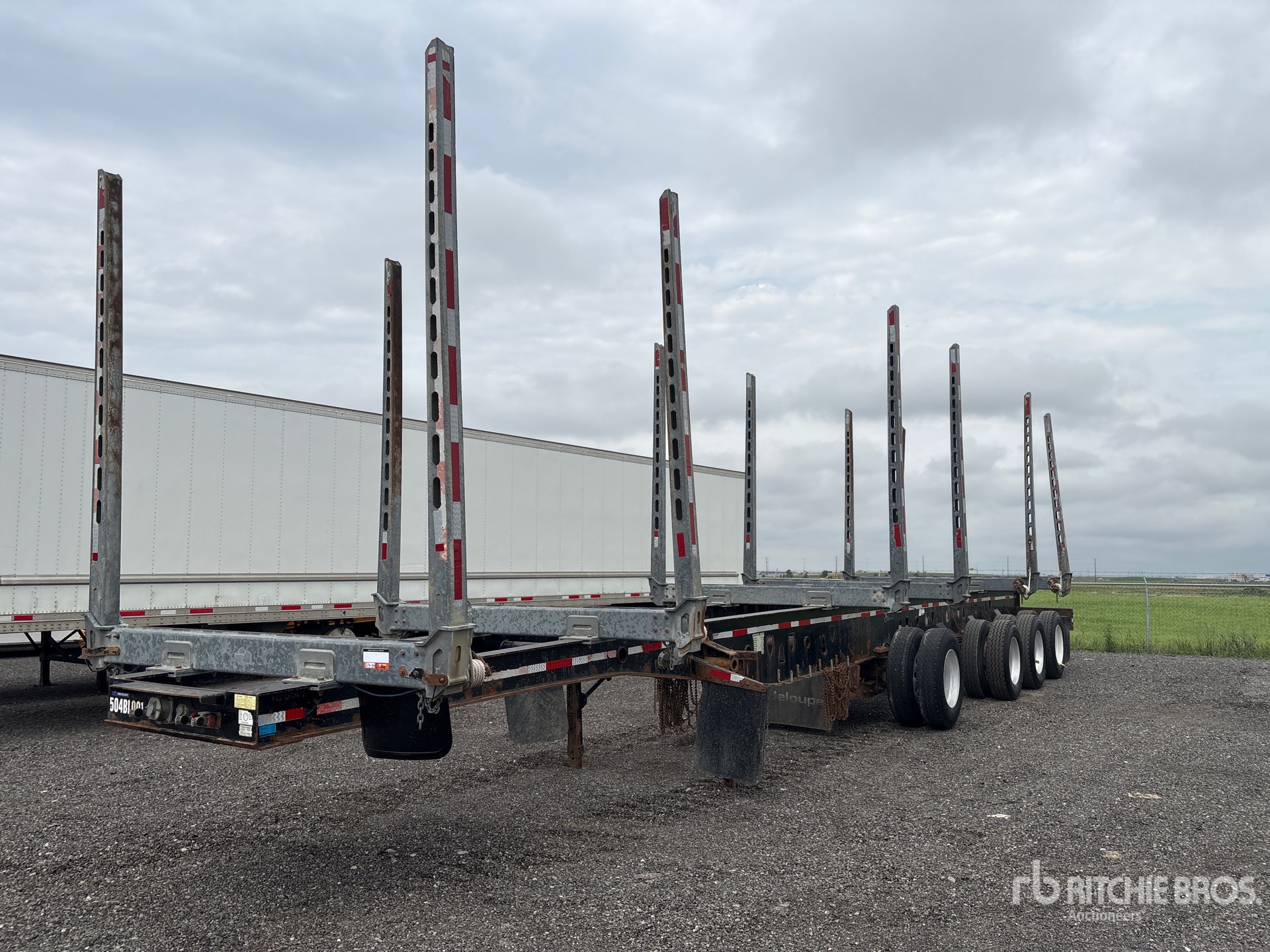 2016 Deloupe 50 ft Quad/A Hayrack Log Trailer