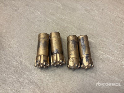 Quantity of (4) 38mm Rock Bits for Hammer Drill (Unused)