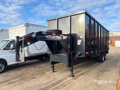 2025 Texas Pride 22 ft T/A Gooseneck 軽量ダンプトレーラー