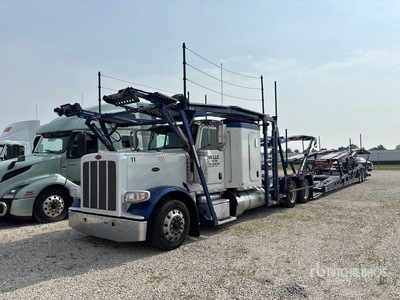 2023 Peterbilt 389 6x4 Sleeper Car Carrier Truck