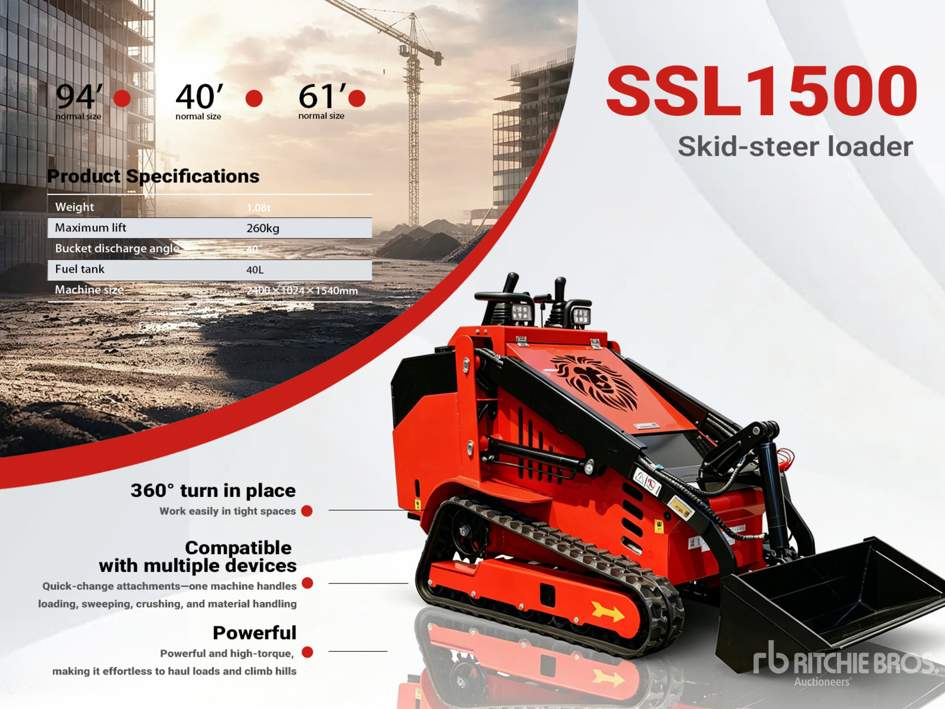 2026 SSL1500-RED Yanmar Diesel Compact Track Loader (Unused)