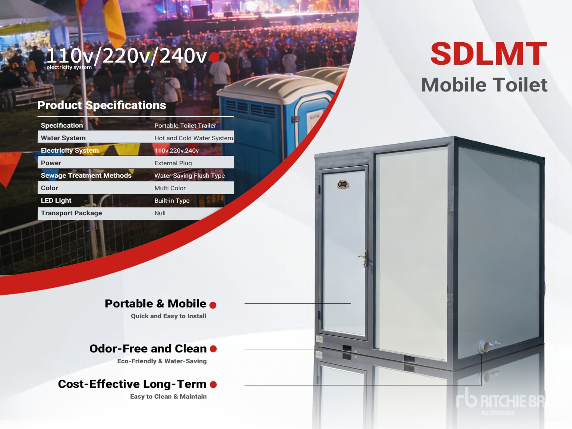 2026 SDLMT Skid-Mounted Portable Toilet (Unused)