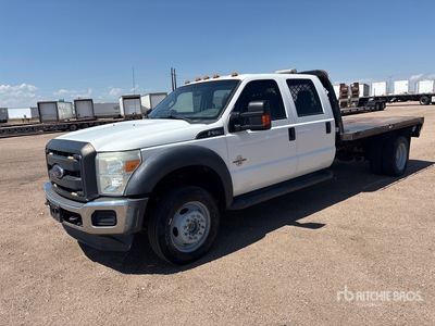 2015 Ford F-550 XL 4x4 Crew Cab Flatbed Truck