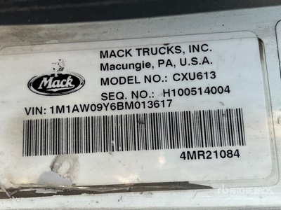 2011 Mack CXU613 T/A Day Cab Truck Tractor