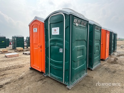 Quantity of (2) 4 ft x 4 ft Skid-Mounted Portable Toilet