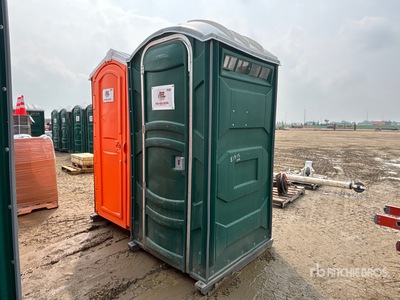 Quantity of (2) 4 ft x 4 ft Skid-Mounted Portable Toilet