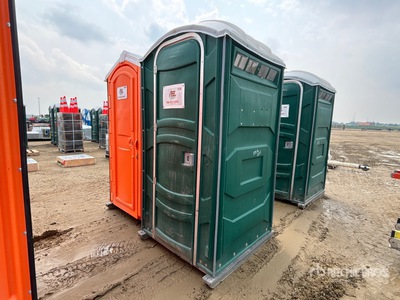 Quantity of (2) 7 ft x 4 ft Skid-Mounted Portable Toilet