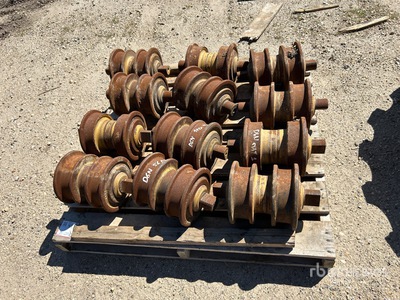 Quantity of (12) Cat Double Flanged Track Rollers