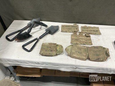 (3) Entrenching Tools, (23) M4 Three Mag Pouches & Assorted Item