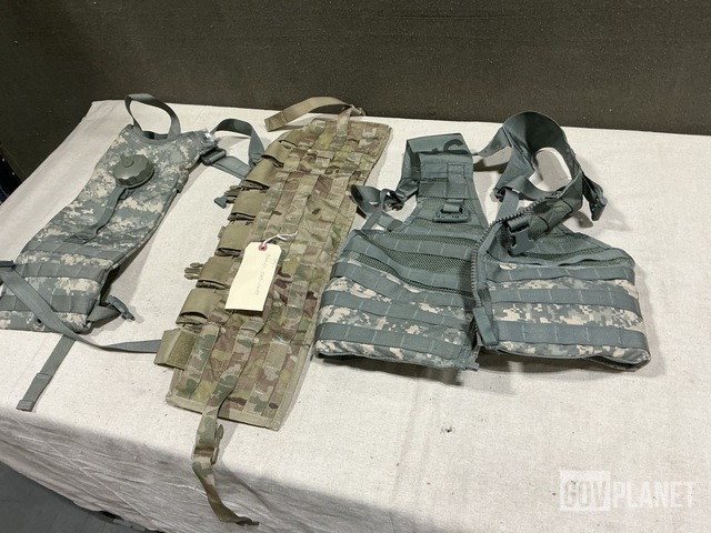 (53) Hydration System Carriers, (45) Tactical Assault Panels & Assorted Items