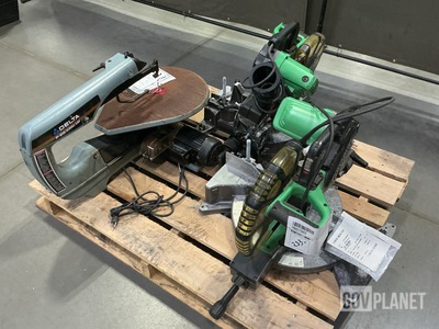 (1) Delta 40-680 Scroll Saw & (2) Hitachi C12FDH Compound Miter Saws