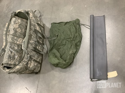 (8) Clothing Bags, (3) Deployment Bags, (8) Utility Aprons & Assorted Items