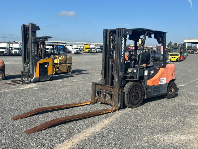 2016 Doosan G35S-5LPG 6950 lb Cushion Tire Forklift