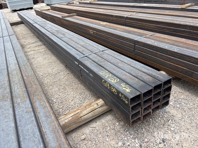 Quantity of (16) 2 in x 3 in x 10 ft 11ga & 3/16 Rectangle Tubing (Unused)
